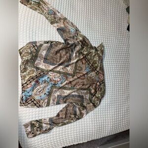 satin western button up